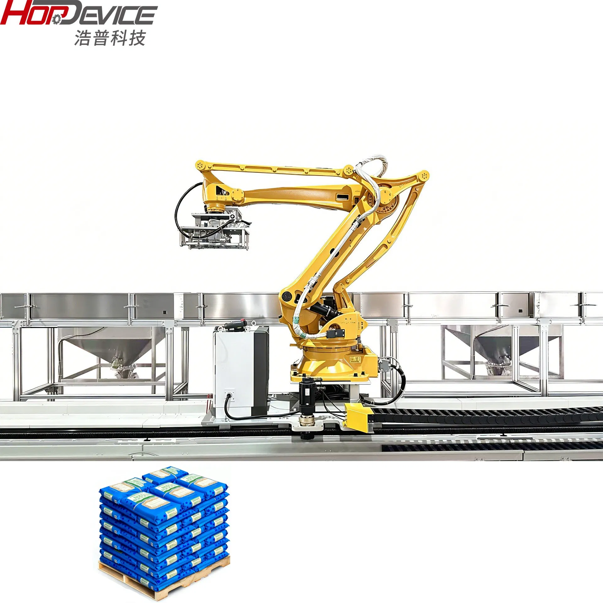 Bag Bursting Robot Unstacking Feeding Depalletizer Bag Depalletizing Unpacking Robot System