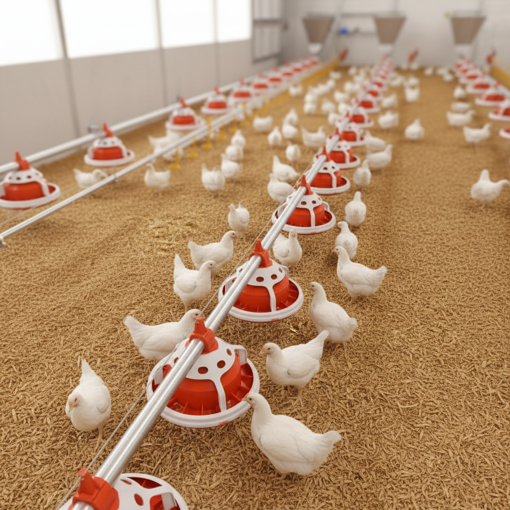 New Condition XQD Plastic Boilers Chicken Automatic Feeding System with 1 Year Warranty