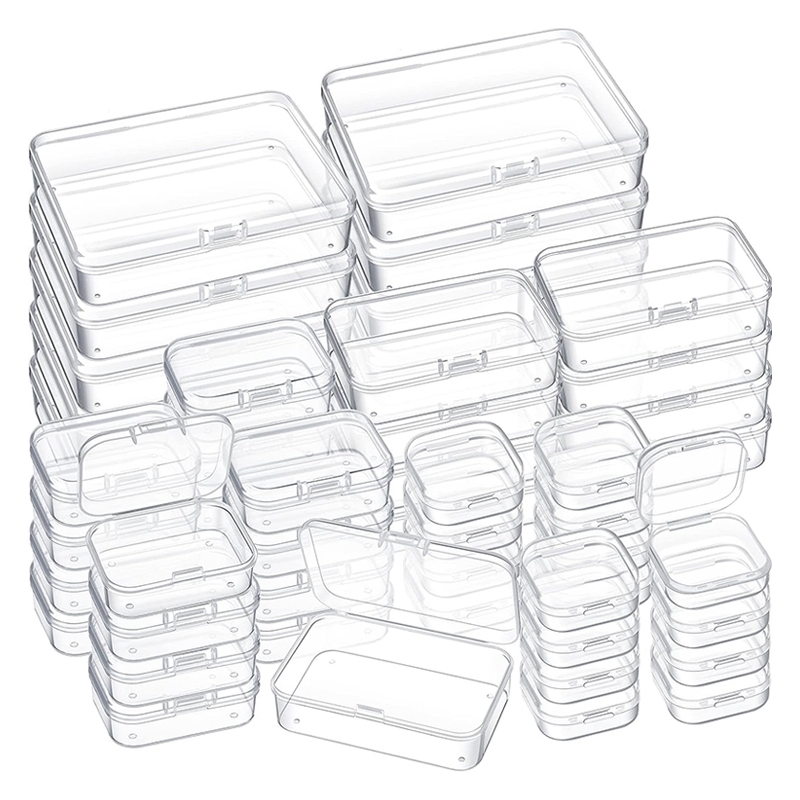 Portable Mini Clear PP Plastic Storage Box Multi-Purpose Transparent Small Gift Case For Household Products Portable Packing