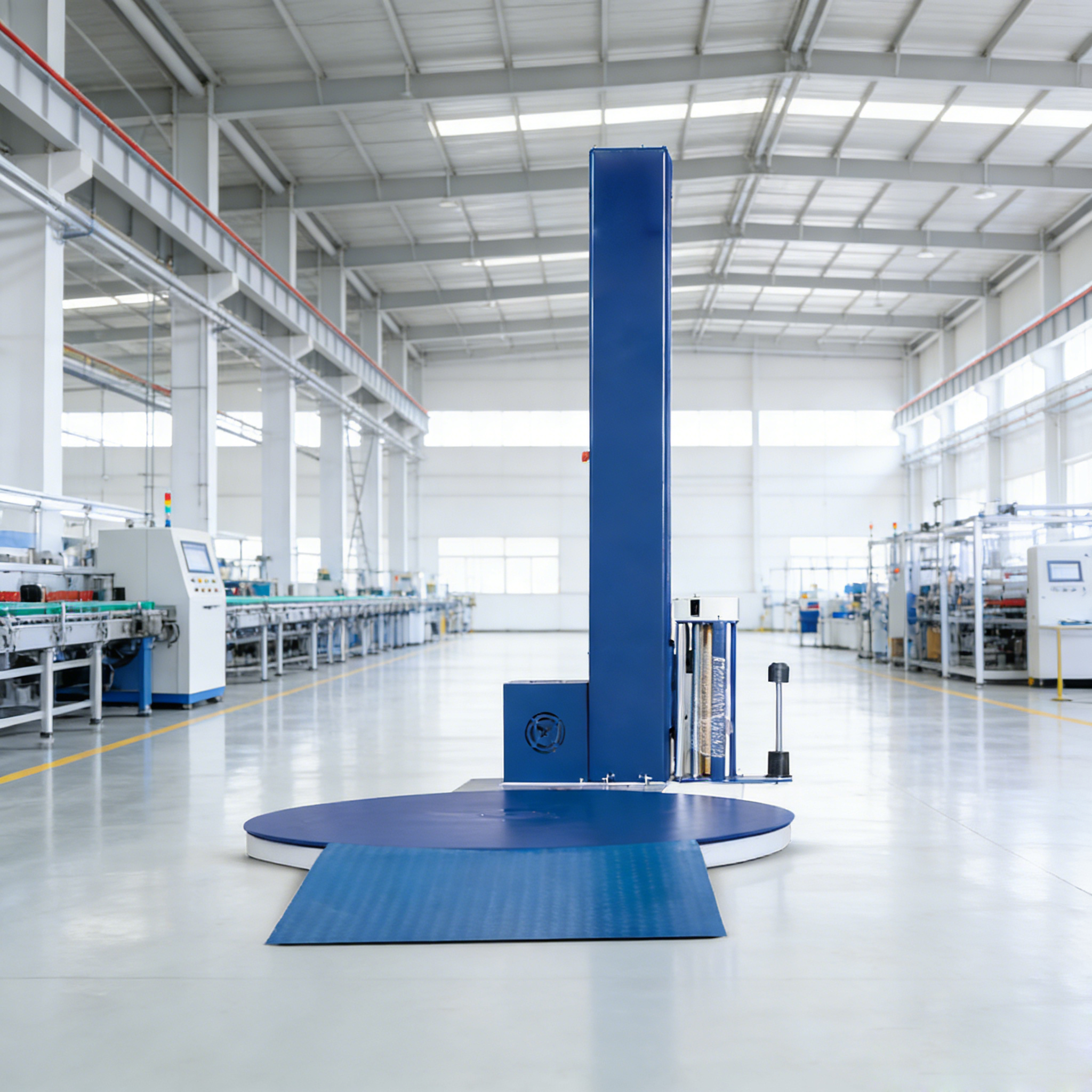 Electric Semi-Automatic Pallet Stretch Plastic Film Pre-stretch Shrink Wrapping Machine for Food Beverage Packaging Small