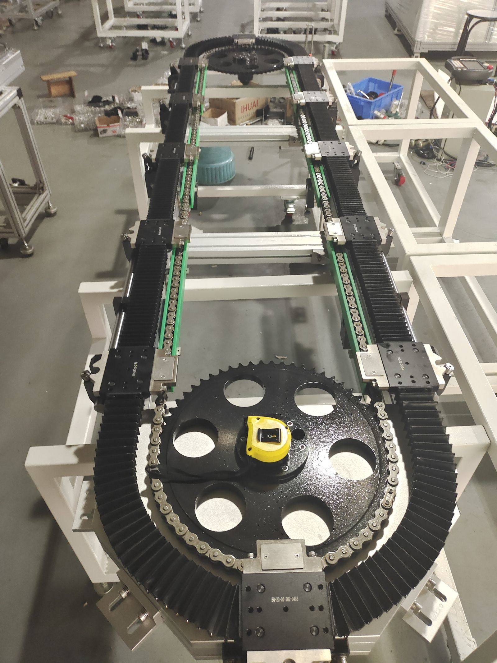 Precision Circular Guide Rail Loop Conveyor System High Stability Automatic Assembly Line Equipment