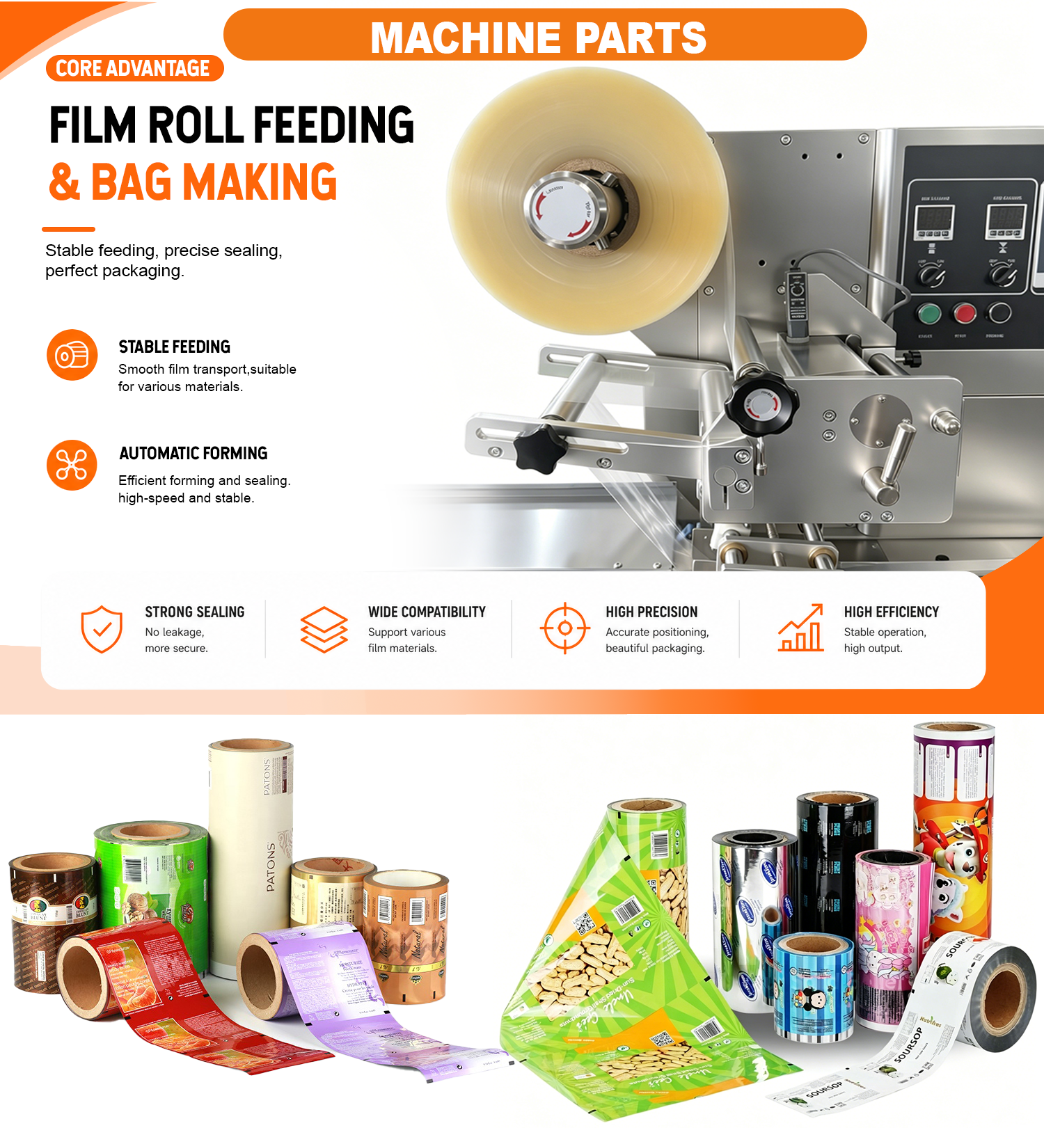 Automatic Flow Packaging Machine Horizontal Pillow Biscuit Packing Machine