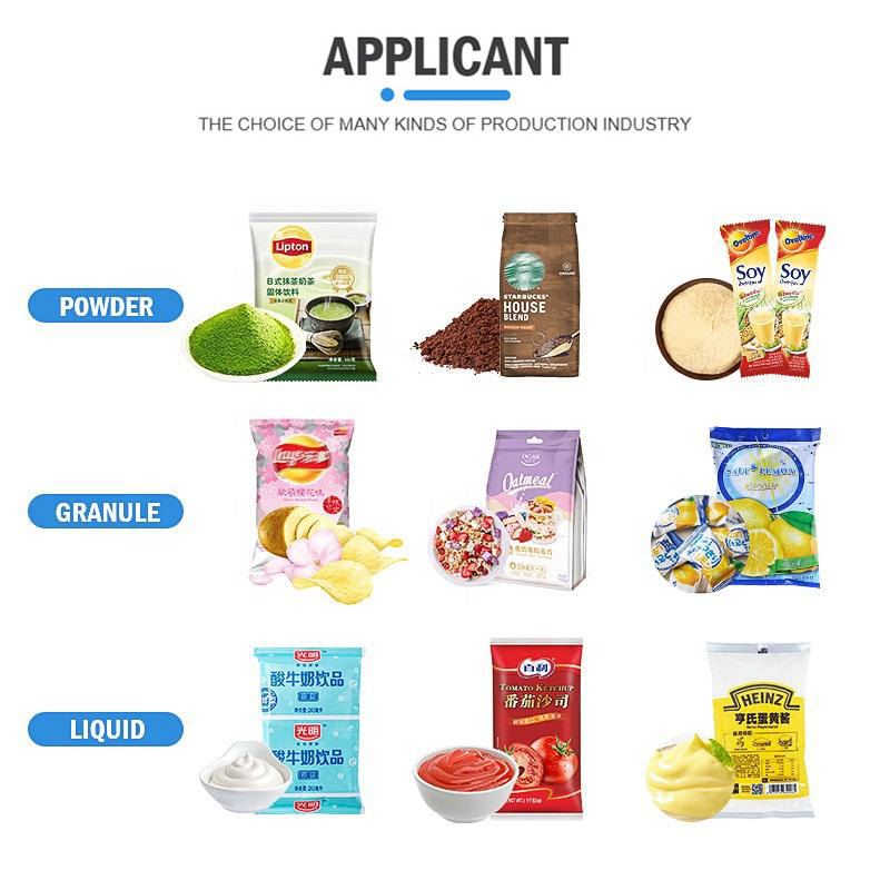 Fully Automatic Vertical Nut Snack Packaging Machine Filling Granules Powders Packing Machine