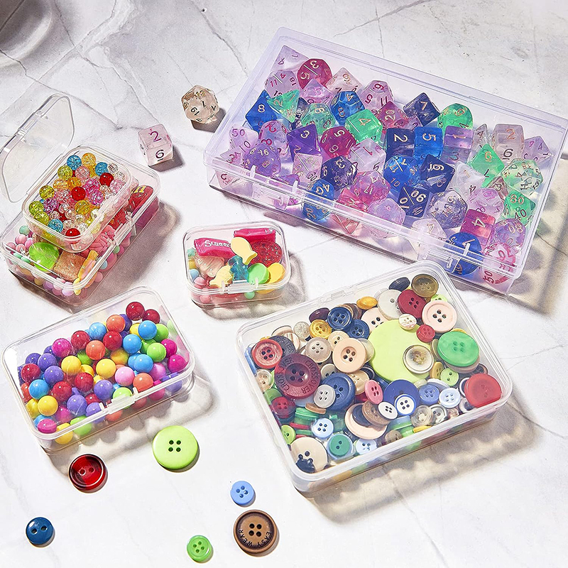 Portable Mini Clear PP Plastic Storage Box Multi-Purpose Transparent Small Gift Case For Household Products Portable Packing
