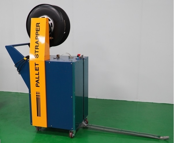 Model DBA-1300A Mobile Semi-Automatic PP/PET Pallet Probe Carton Vertical Strapper Strapping Packing Machine for Sale
