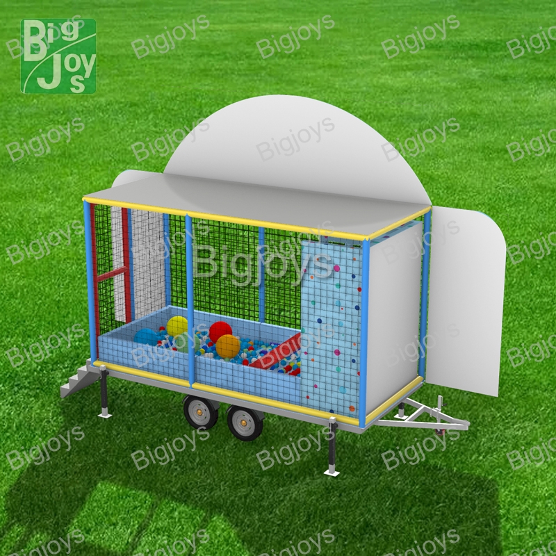 Carnival Game Children Custom Soft Game Trailer Portable Mobile Naughty Castle Cartoon Game Amusement Equipment
