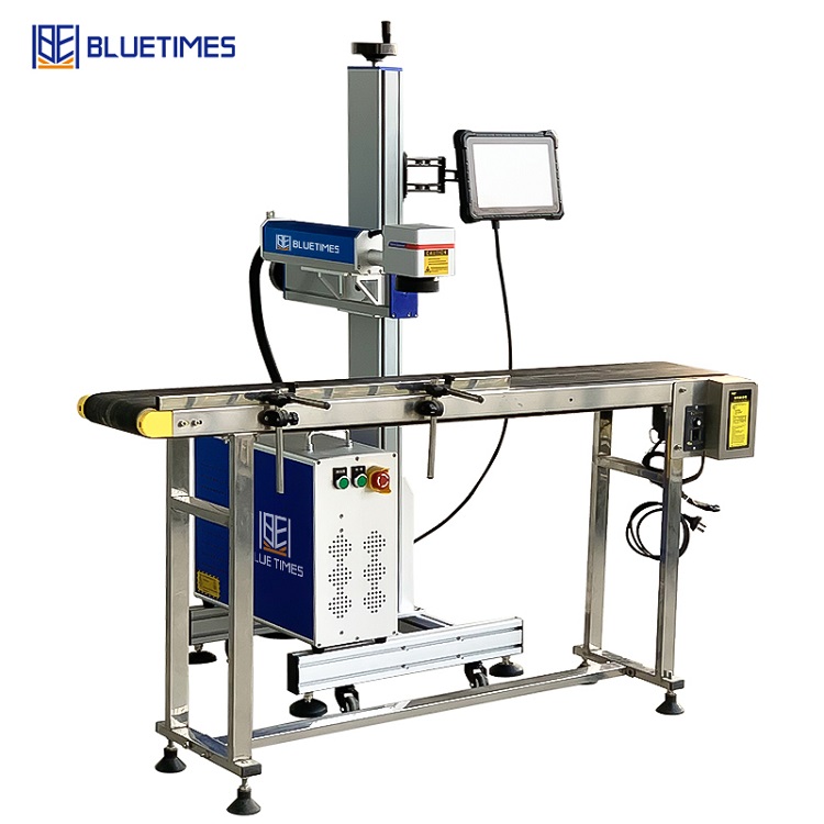 Assembly Line Laser Marking Machine For Metal Rubber Coding Box Production Date Coding Machine With Motor As Core Component