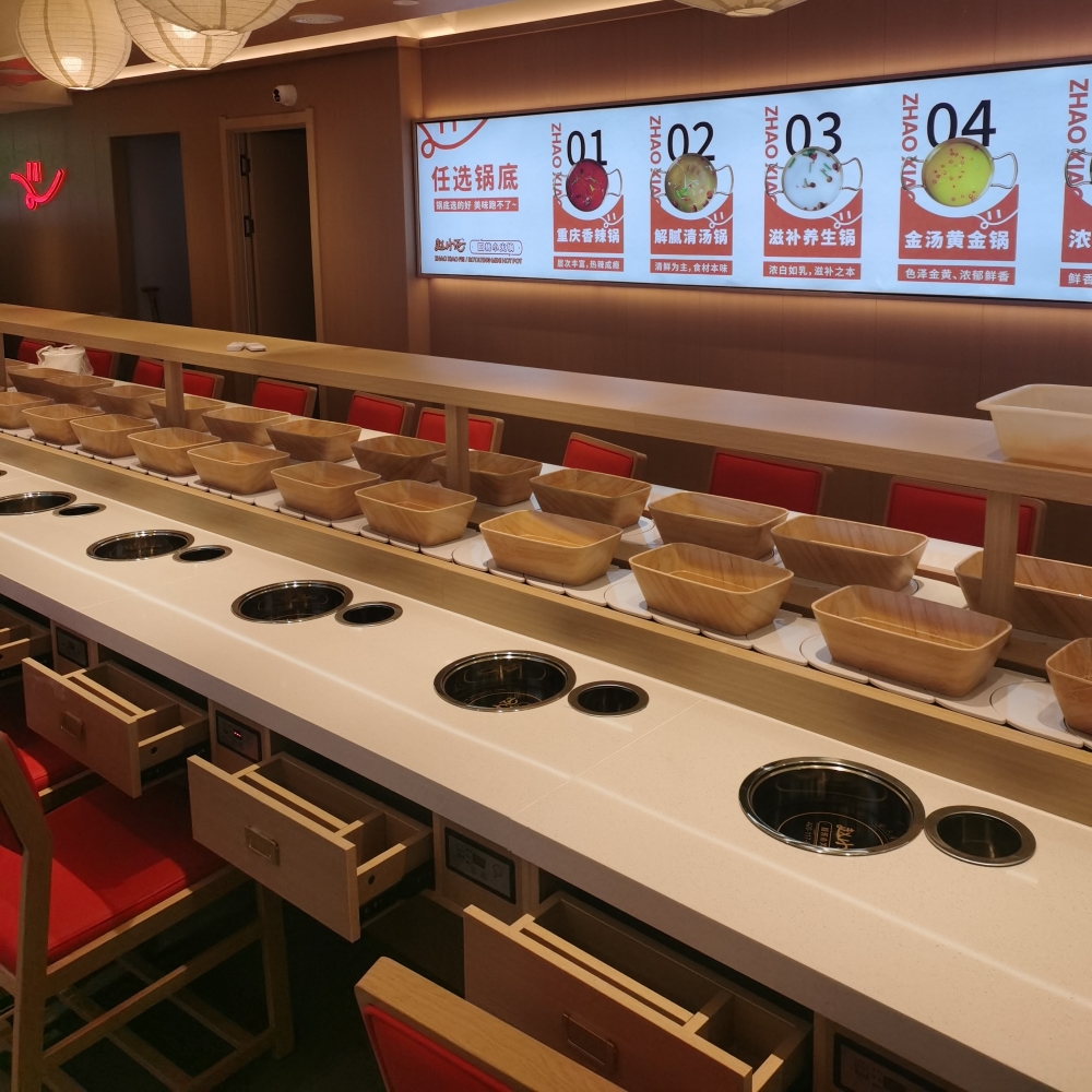 Customizable Size Restaurant Automation Food Delivery Sushi Train Conveyor System