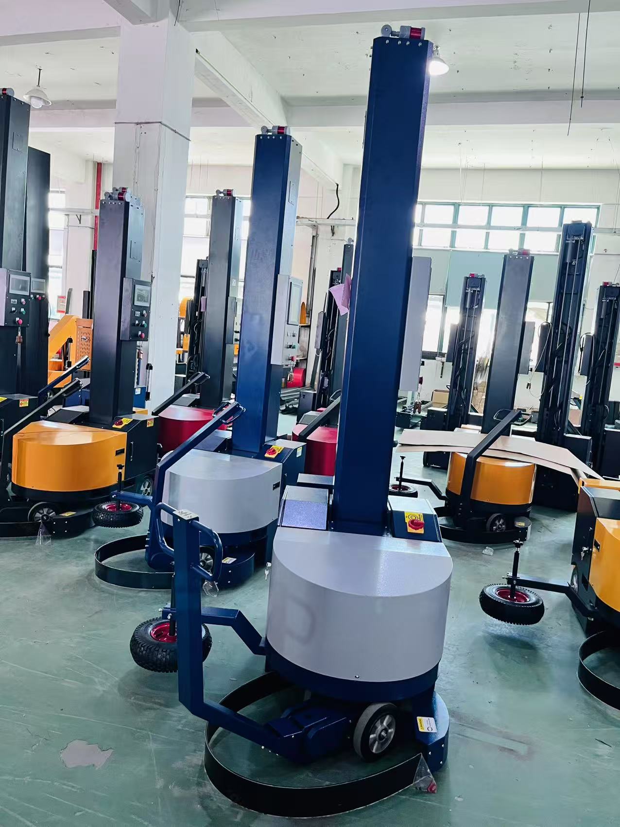 Self Propelled Mobile Manual Robot Pallet Stretch Film Wrapper Packing Wrapping Machine