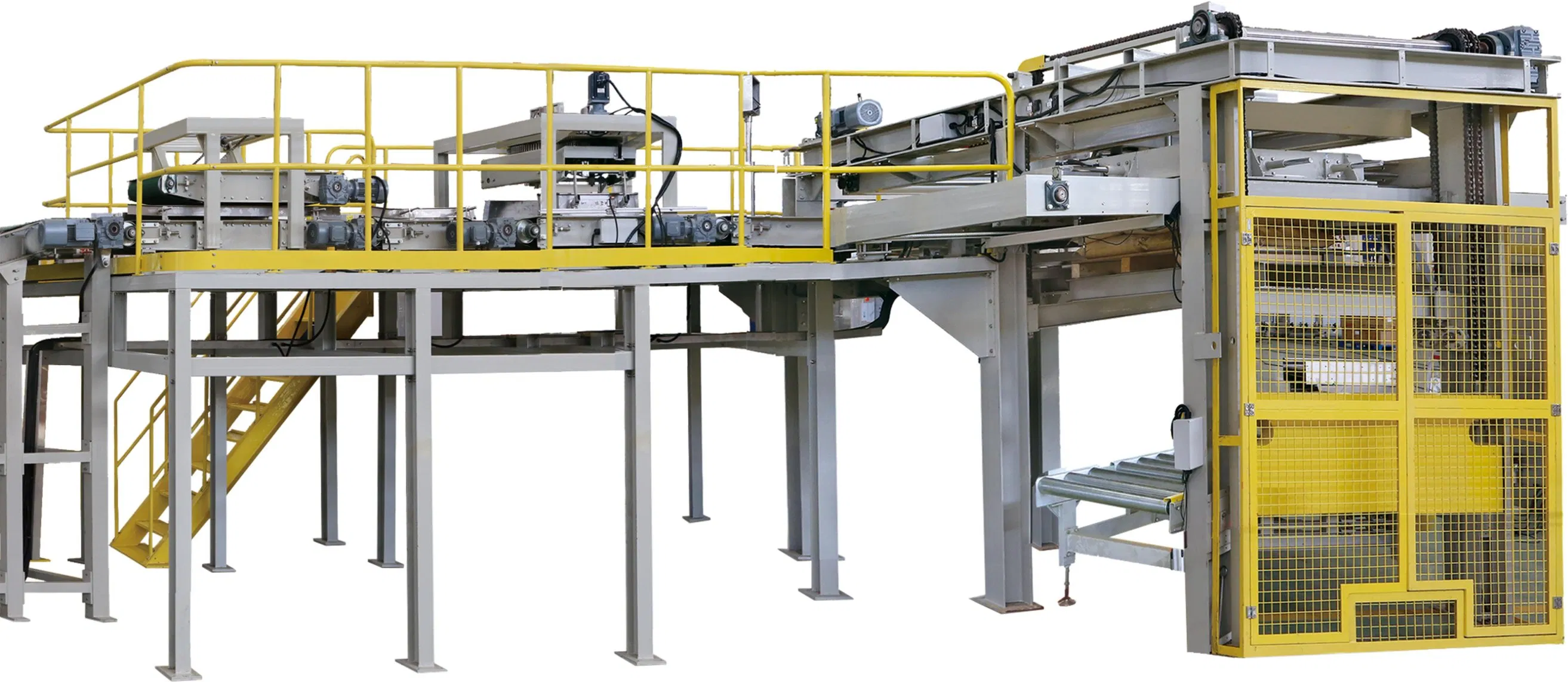 Automatic Weighing, Palletizing and Packaging System for Valve Bags of Chemical Products