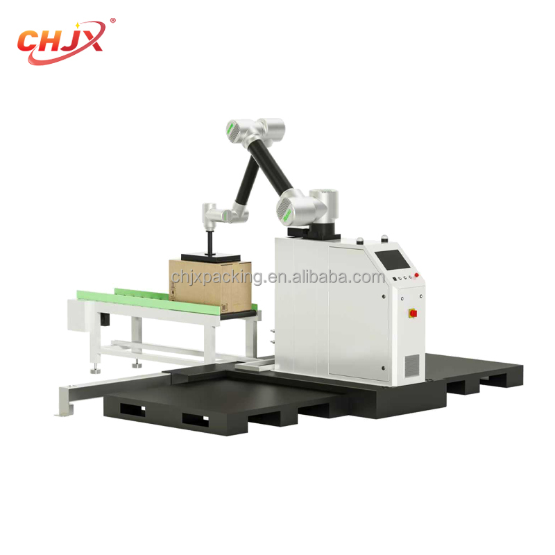 Automated Case Packer and Palletizer Line Delta Robotic Case Packing Machine and Collaborative Robot Palletizer