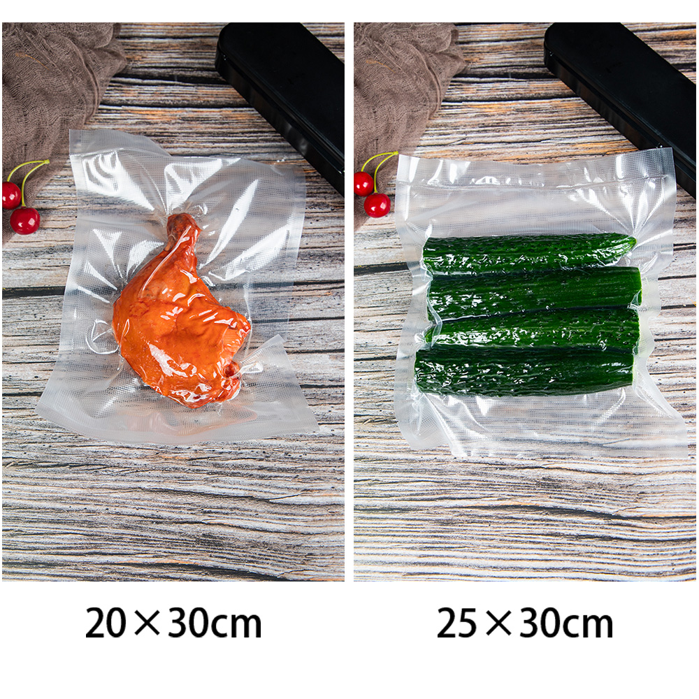 Custom Logo Printed PE Vacuum Seal Bags For Food Freezer Storage Textured Vacuum Packing For Milk And Jelly