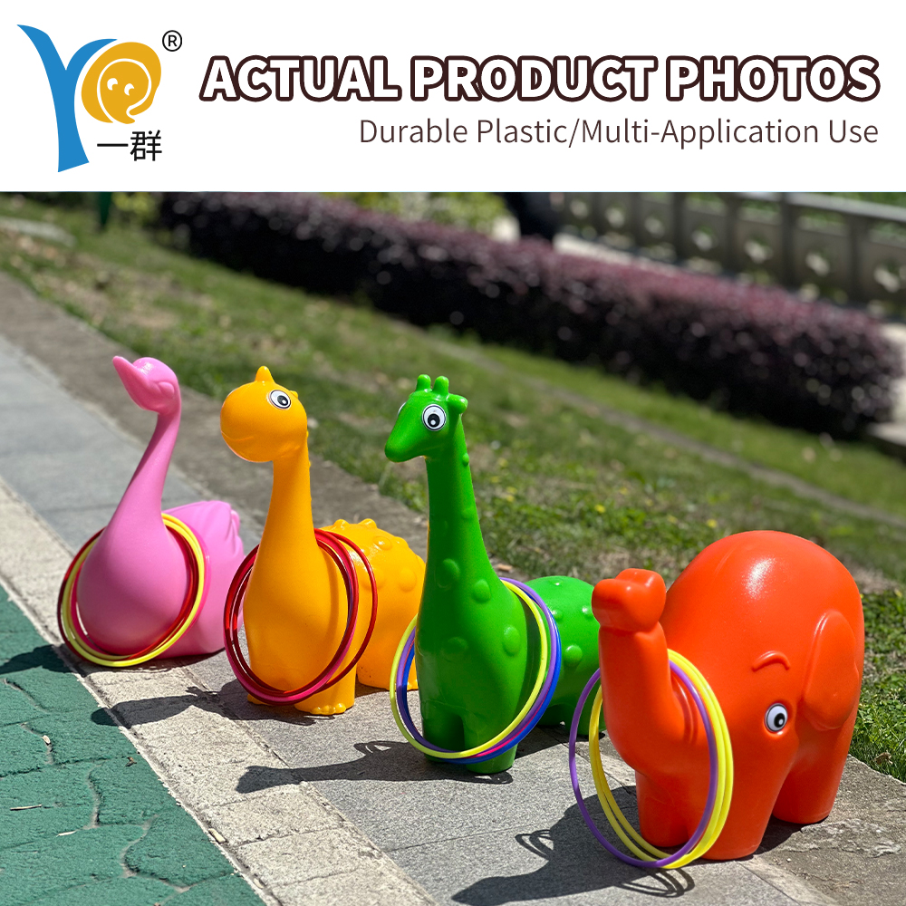 Outdoor Playground Game | Cartoon Ring Toss with Bright Colors | Toddler Friendly Custom Design | CE Certified Easy Installation