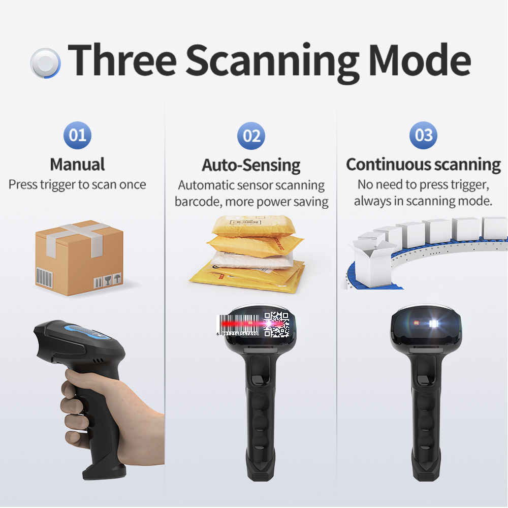 Xincode 1D And 2D Qr Code Barcode Scanners Inventory Gun Wireless Scan Price Bar Code Reader Usb Wired Scanning Gun