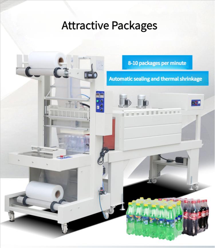 Semi automatic sleeve sealing shrink packaging machine