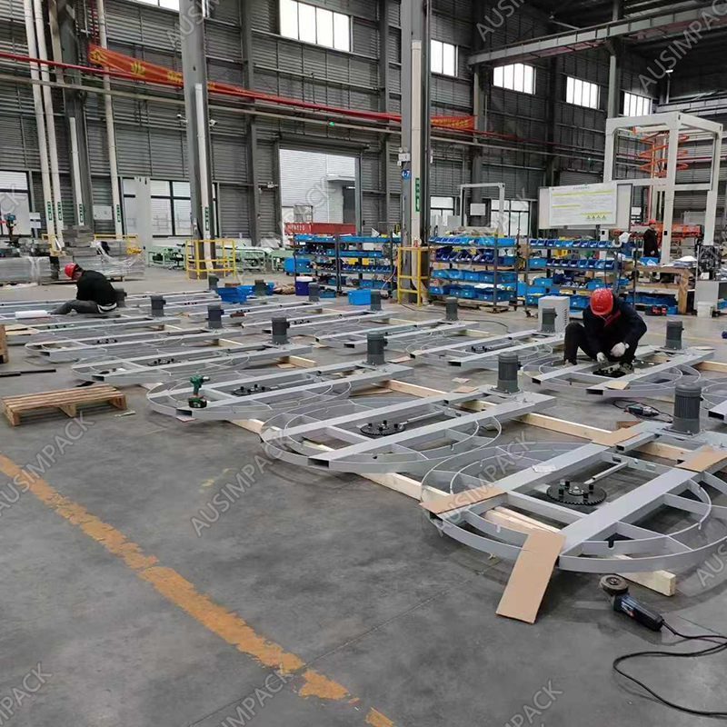 Electric Semi-Automatic Pallet Stretch Plastic Film Pre-stretch Shrink Wrapping Machine for Food Beverage Packaging Small
