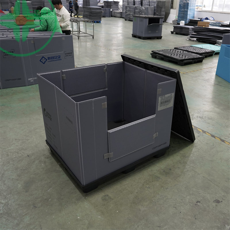 Huiyuan Plastic Wholesale Foldable Plastic Pallet Box With Lid