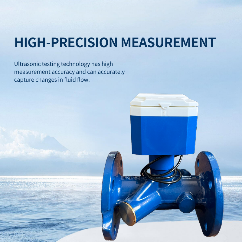 Industrial Stainless Steel Ultrasonic Flow Meter Flange Connection IP65/IP67/IP68 DN50-DN300 Data Logging Water Treatment Plants