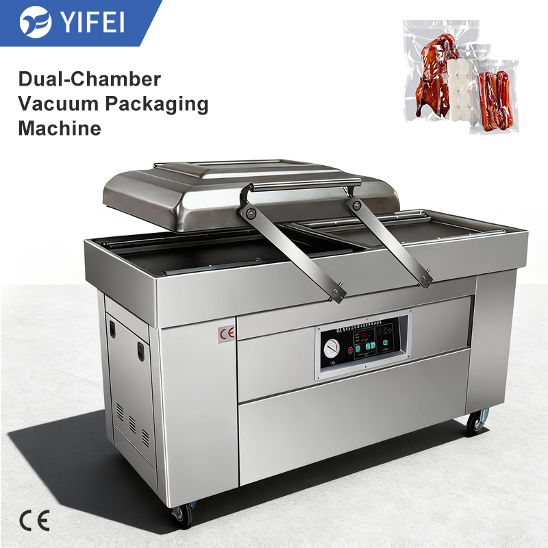DZ500 Chamber Food Vacuum Sealer Machine Meat Vacuum Sealing Packaging Machine Powder Packer For Small Factory
