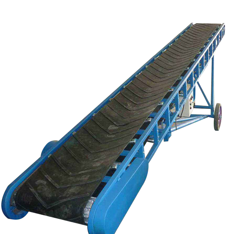 Industrial Mobile Inclined Rubber Belt Conveyor For Bulk Materials