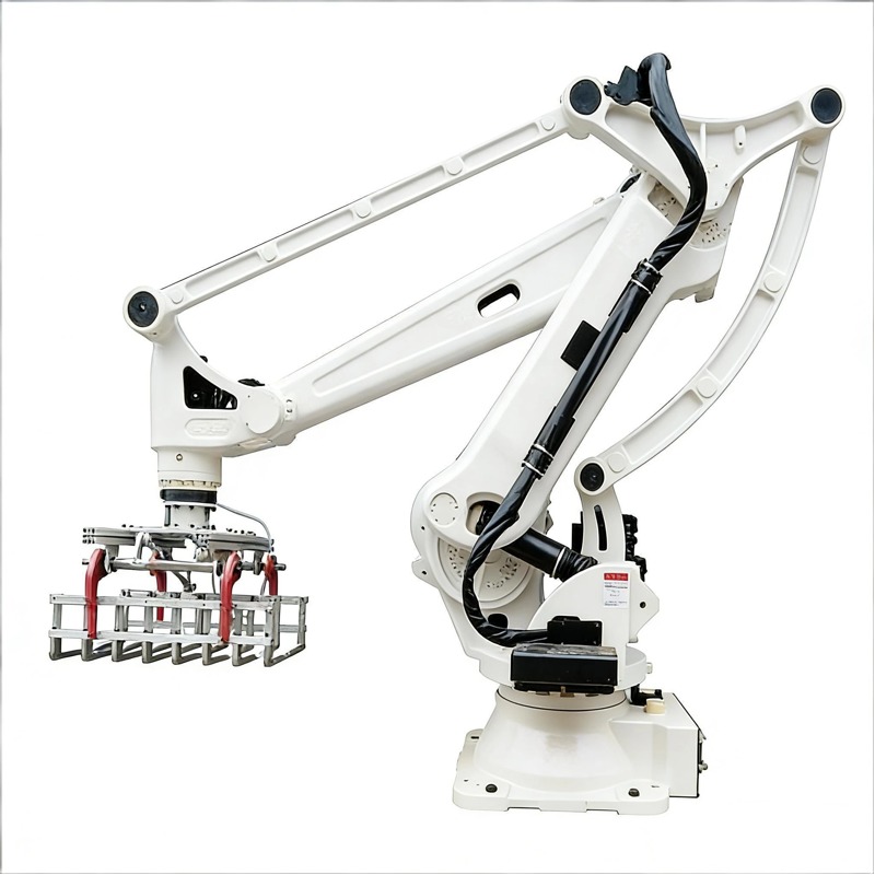 Used Fully Automatic Mechanical Arm Packaging Robot with PLC Motor Precision Industrial Palletizing Machine 600-800p/h Capacity