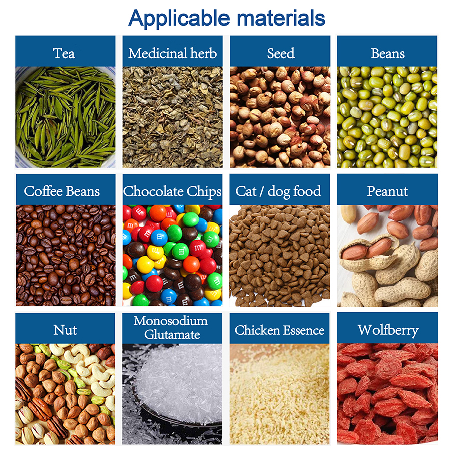2 Head Linear Weigher Automatic Packing Weigher Vertical Beans Nuts Seeds Granule Sugar Weighing Packing Machine