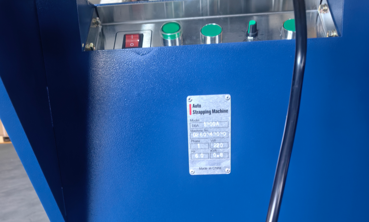 Model DBA-1300A Mobile Semi-Automatic PP/PET Pallet Probe Carton Vertical Strapper Strapping Packing Machine for Sale
