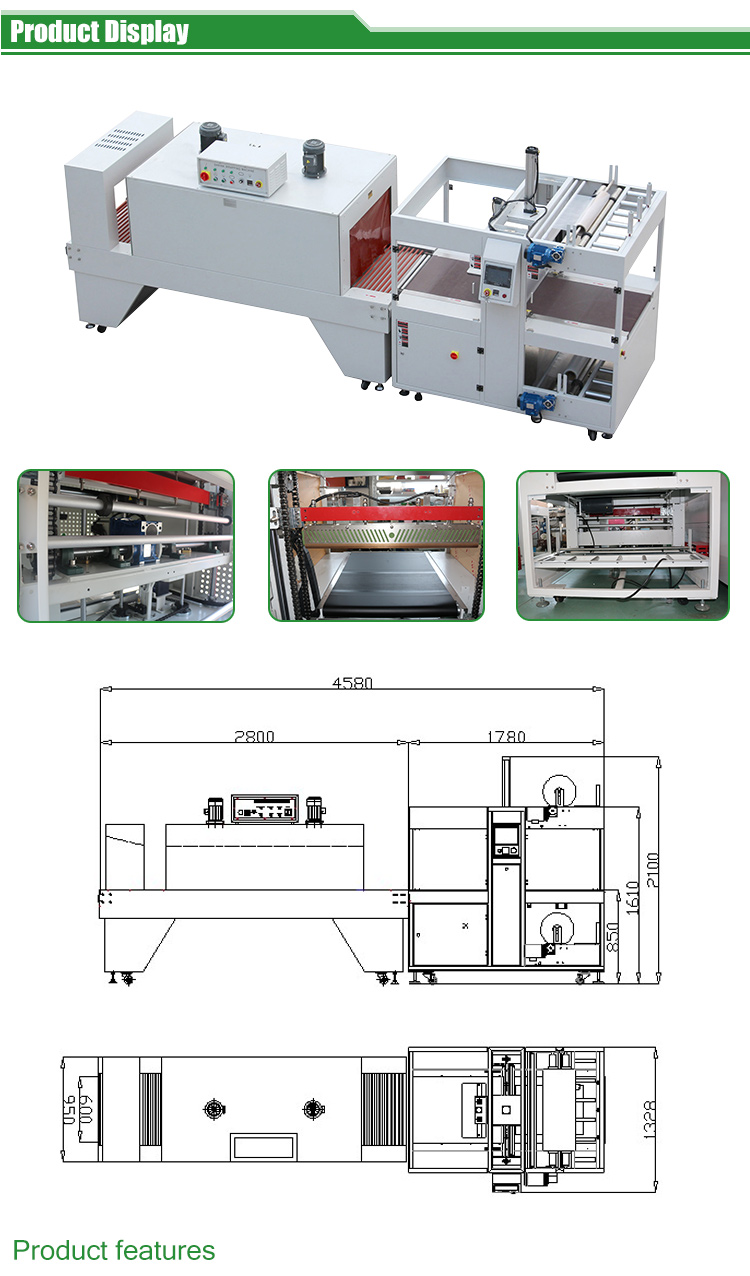 Auto Shrink Wrapping Machine Sleeve Sealer Straight Feeding Servo System