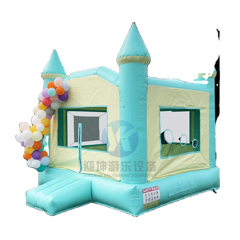 Daycare Supplies Indoor Trampoline Rainbow Horse Unicorn Bounce House Playground Equipment Cartoon Theme Inflatable Castle Slide