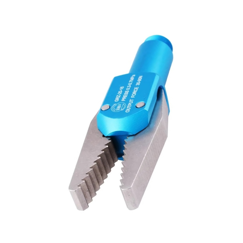 Grz-20-16j Pneumatic Finger Gripper, End of Arm Tool for Robotics with Hard Aluminum Alloy and Stainless Steel Construction