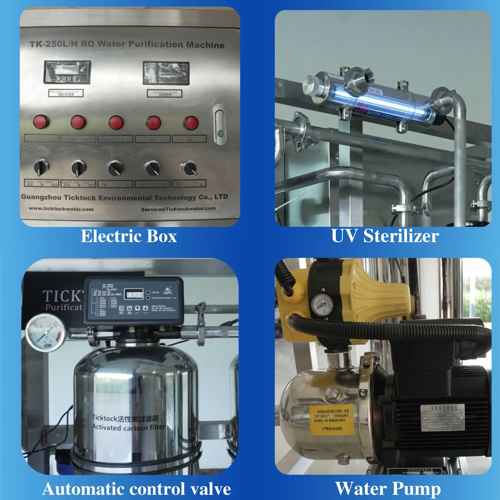 Reverse Osmosis Purified Water Treatment System with PLC Industry and Family Use