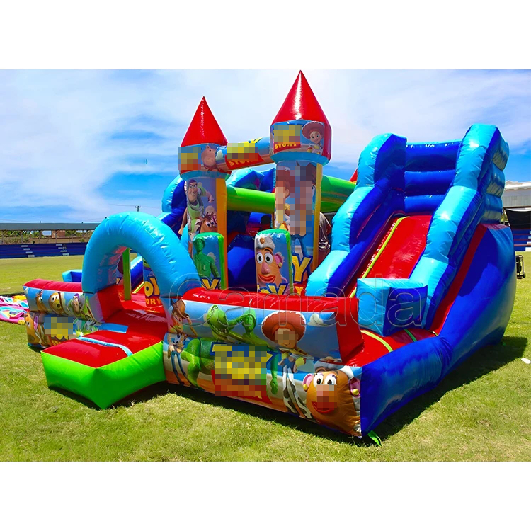 Party Rental PVC Cartoon Bounce Jumping House Castle Inflatable Toy Story Bouncy Castle With Slide Outdoor or Indoor
