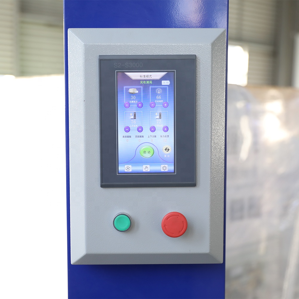 Electric Semi-Automatic Pallet Stretch Plastic Film Pre-stretch Shrink Wrapping Machine for Food Beverage Packaging Small