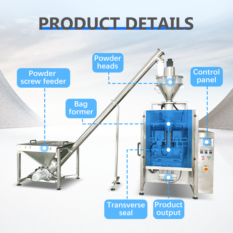 Automatic High Speed Vertical Weigher Coffee Powder Cocoa Powder Multifunctional Food Grade Powder Packaging Packing Machine