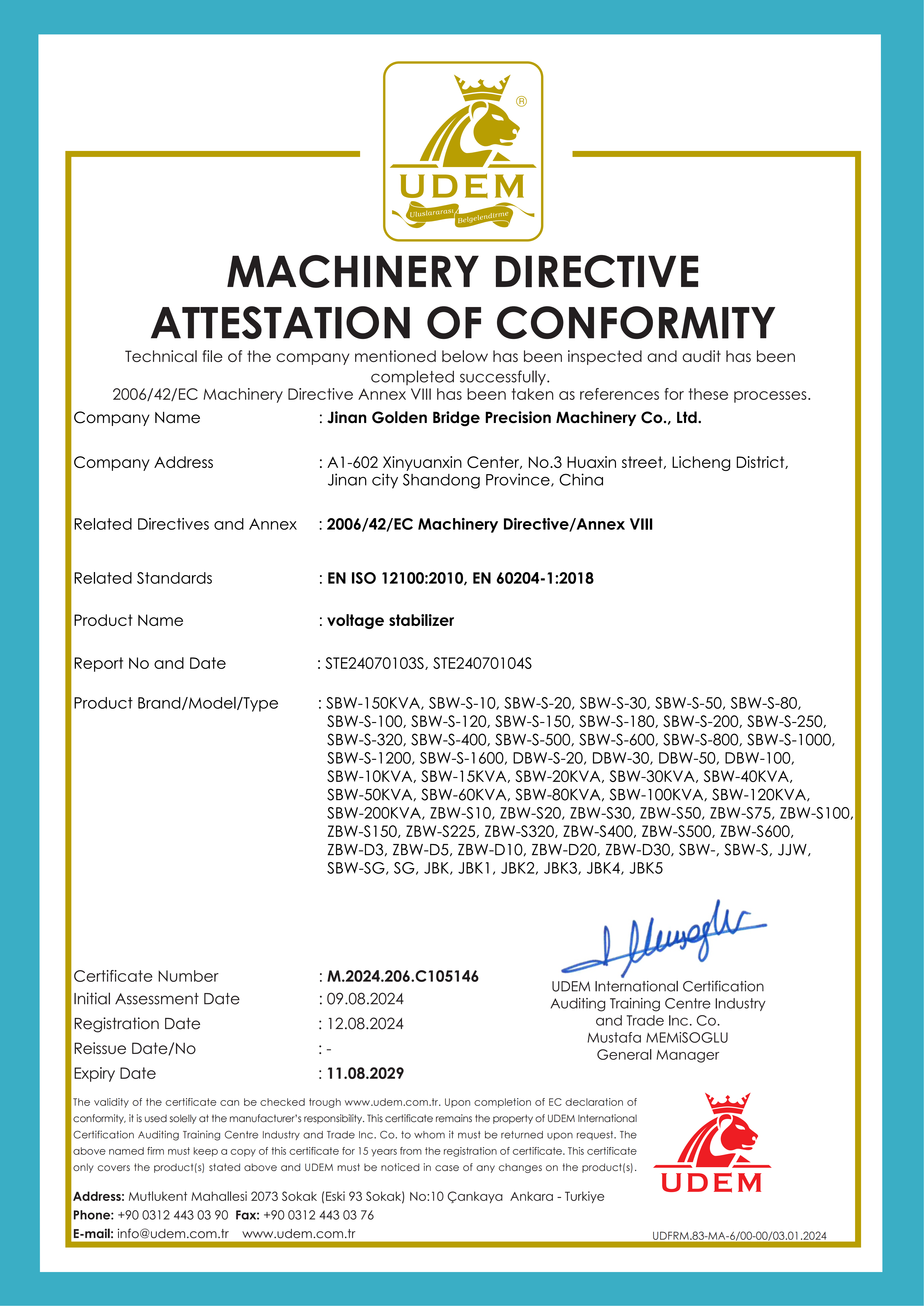 Certificate 8