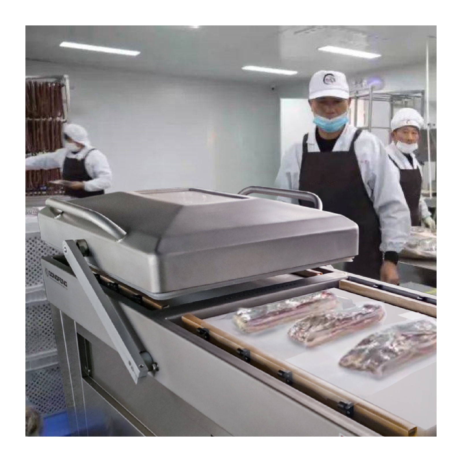 Commercial Double Chamber Vacuum Sealing Packaging Machine Sealer With Piston Wireless Welding And Individual Electrical Box