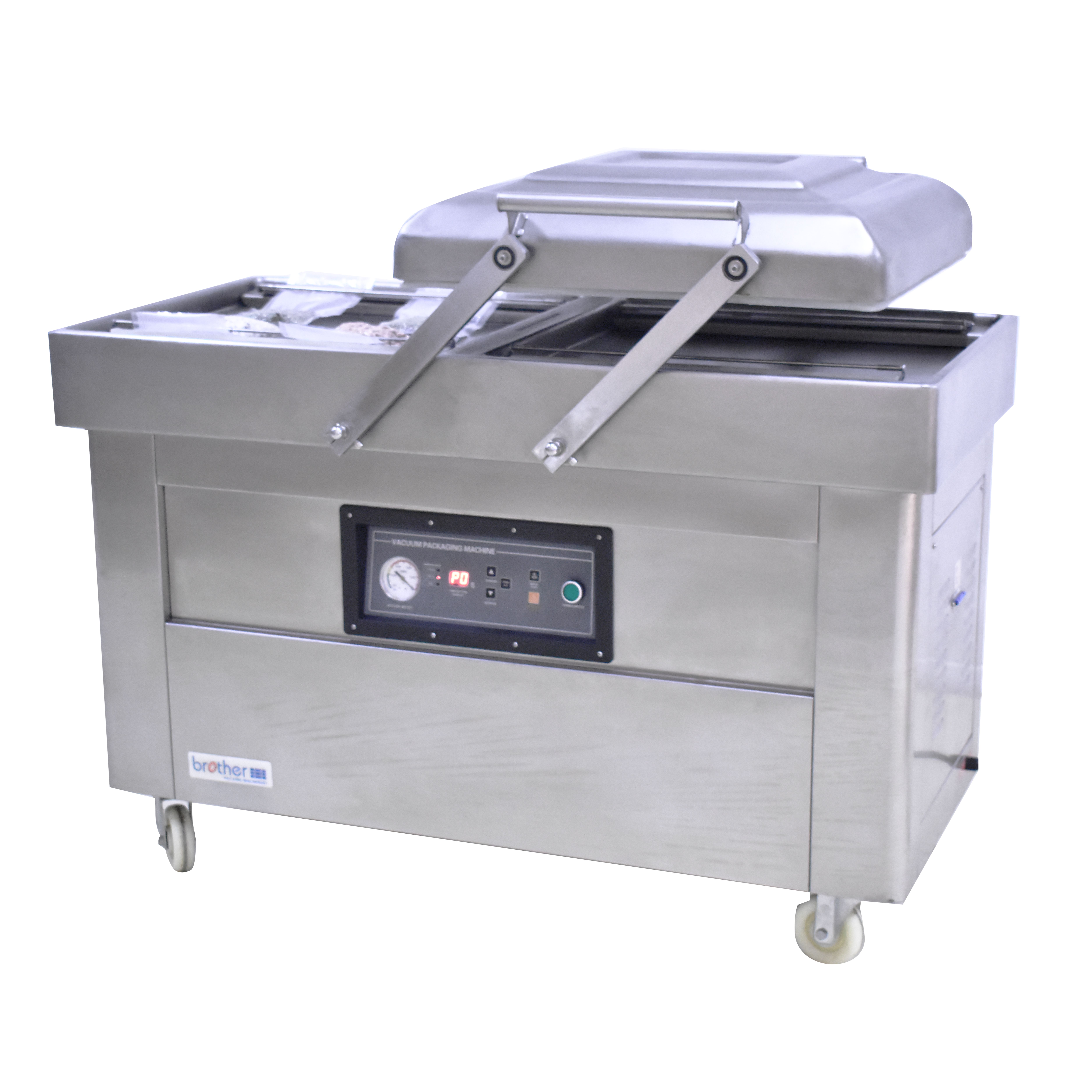 DZ500/2SB Flat Type Double Chamber Vacuum Packing Machine Large Commercial Vacuum Sealing Machine Dry and Wet