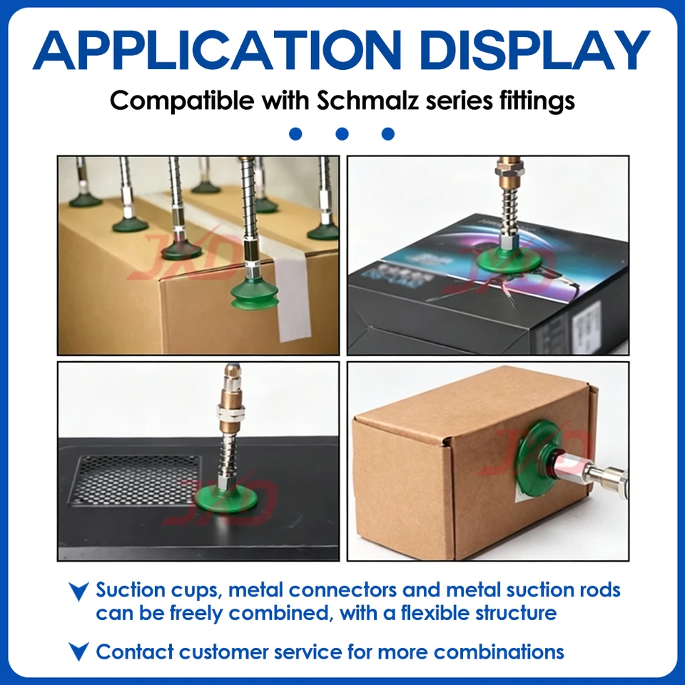 JXD SPB1-10 10-80mm Bellows Vacuum Suction Cup Full Series Flexible Pad Plastic Paper Bag Opening Packaging Machine Robot EOAT