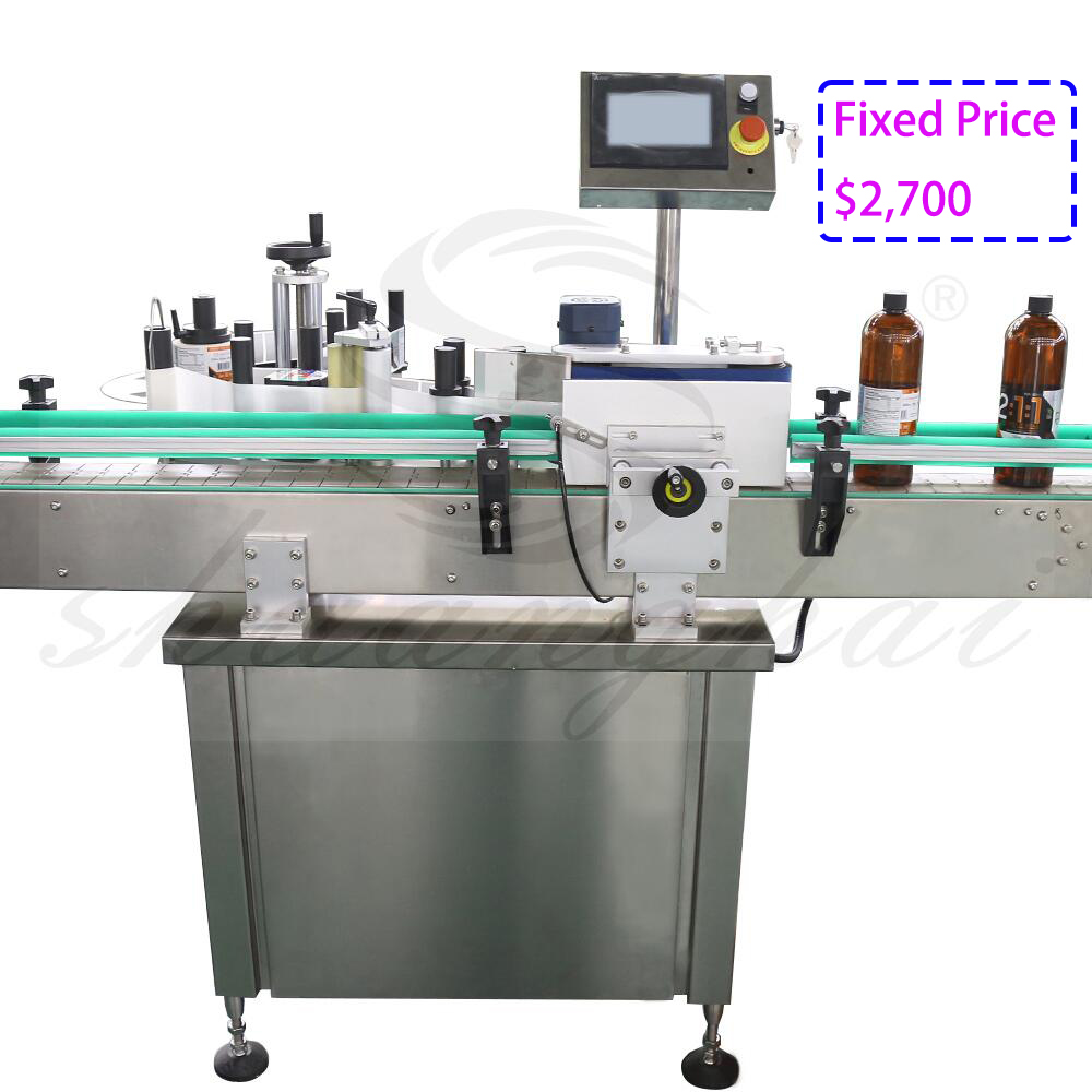 Automatic Glass Plastic Round Bottle Can Labeling Machine Factory Cheap With Pneumatic Drive Core Components Inclu