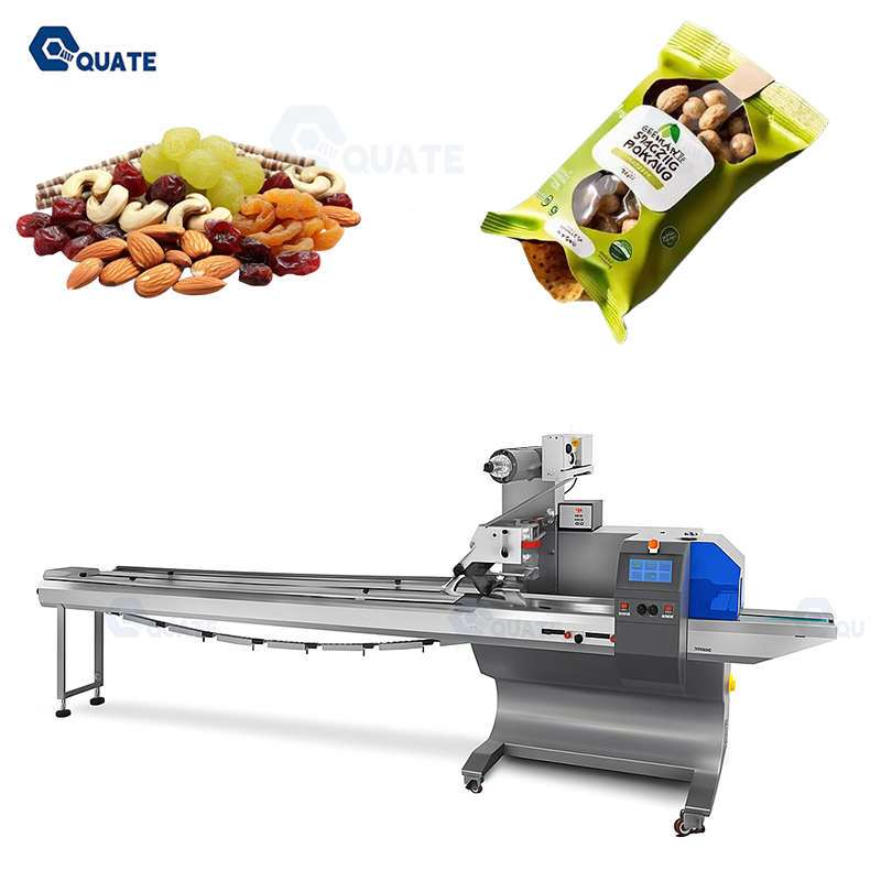 Pillow Type Packaging Machine for Food High Speed Biscuit Flow Wrapper Industrial Wrapper Pouch Packaging Machine Horizontal