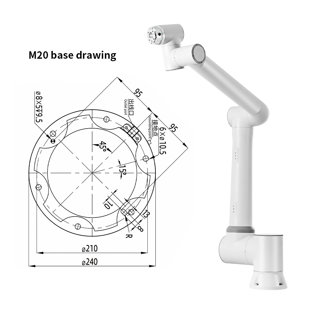 Automatic Collaborative Palletizing Robot Cobot 6 Axis Robotic Arm Palletizer for Carton Box Case Packing Handling Food Industry