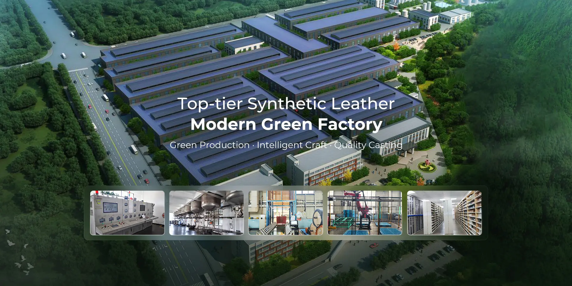 Aerial view of JiangXin solar-powered industrial campus in Yingde, Guangdong