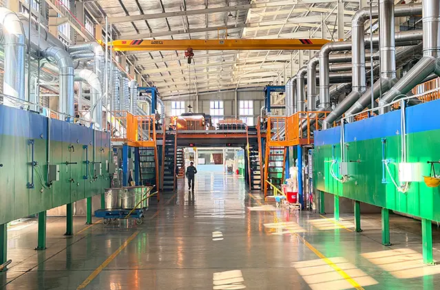 Dry process PU coating workshop