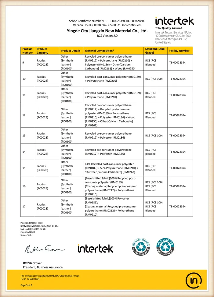JiangXin New Material certificate 03