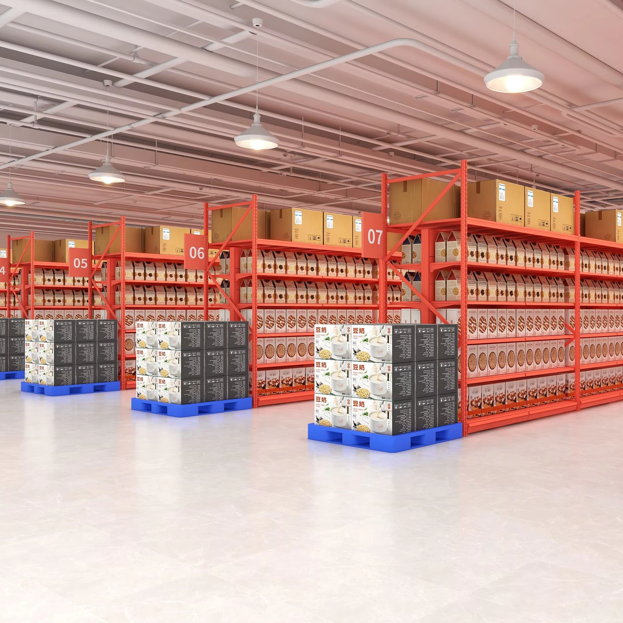 Heavy Duty Shelves Product Shelves, Display Racks, Warehouse Style Supermarket Shelves, Middle Shelves