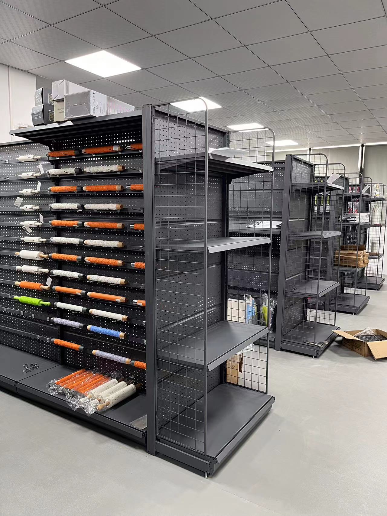 Metallic Heavy Duty Double-sided Convenience Store & Supermarket Shelves Storage Racks for Snacks