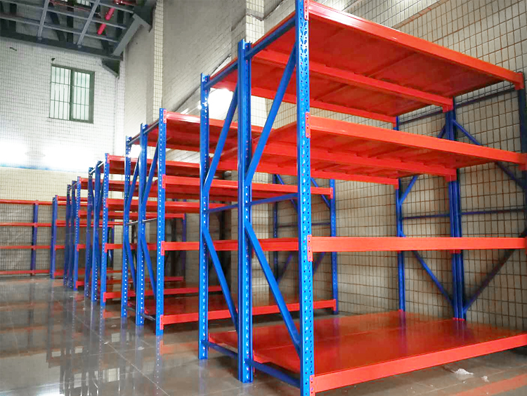 5-Layer Adjustable Steel Warehouse Rack Light Duty Overhead Garage Storage for Industrial Durable Metal Shelf Powder Coating