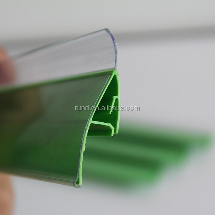 Customized PVC Supermarket Convenience Store Price Tag Strip Plug-in Grocery Store Shelves Department Store CN;GUA Clip Strip