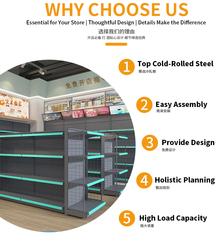 Supermarket Shelf and Storage Rack Display 10