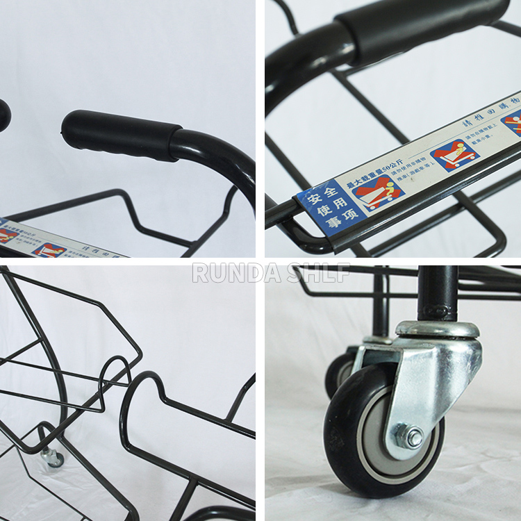 unFolding Wire Supermarket Trolley Front View